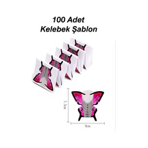 Kelebek Şablon Protez Tırnak Uzatma Şablon Jel Alt Form Şablonu 100adetkelebek
