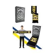 Fenerium Unısex Sarı Lacivert Dokuma Atkı Lazer Kutu Hediyeli