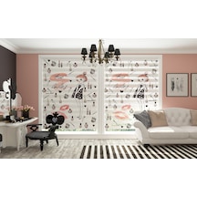 True Ladies Dijital Baskı Piliseli Zebra Stor Perde