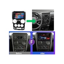 Jeep Wrangler Android Multimedya Sistemi 4-64 For-x 2007-2010 Ön Kayıt Kamera  9"