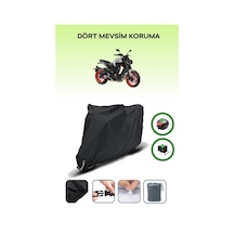 Siyah Arka Çanta Ve Kilit Uyumlu Yamaha Mt-09 Uyumlu Motor Brandası
