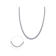 Ferizz 316l Çelik Samanyolu Unisex Zincir Kolye 60 Cm Zn-289 Gri