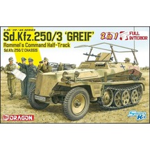 Dragon 6911 1/35 Ölçek, Sd.kfz.250/3 Greif- Rommel's Command Yarı Paletli Personel Taşıyıcı Plastik Model Kiti-51096
