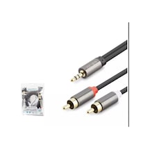 Hadron Hdx1068 3.5mm To 2rca Kablo 2lıne Gold 3m Siyah