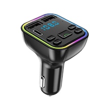 Thentech Araç Çakmaklık Fm Radyo Player Fonksiyon Tuşlu Usb Çıkışlı Şarjlı 12-24v Çıkışlı 7 Renkli Fm Player