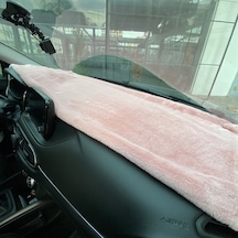 Yumuşak Tüylü Oto Torpido Bagaj Üstü Örtü Peluş Halı Pudra Pembe 130x40cm Diğer