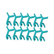 12 Adet Fırın Tepsisi İstifleyicileri Yerden Tasarruf Sağlayan Tepsi İstifleyicileri Mavi