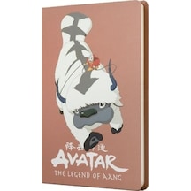 Mabbels Avatar Appa ve Aang Sert Kapak Butik Defter Puce Rengi