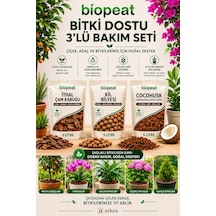 3'lü Bitki Bakım Seti 15 Lt İthal Çam Kabuğu + Kil Bilyesi + Cocopeat Orkide, Saksı Ve Bahçe Bitkileri İçin 1000