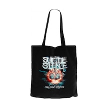 Suicide Silence You Can't Stop Me Siyah Kanvas Bez Çanta Siyah
