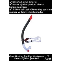 Premium Dayanıklıl Yüksek Silikon Kaliteli Tahliye Hortumlu Siyah Önden Dalış Havuz Eğitim Şnorkeli Çok Renkli