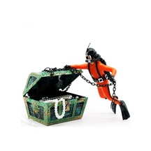 Geeksen Akvaryum Zenginleştirici: Turuncu Dalga Sürücü Ve Sandık Figürü - Balık Tankı Oksijenatörü İle Görsel Eğlence