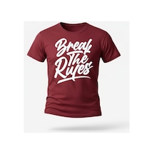 Urbantrendstore Unisex Siyah Oversize Fit Rahat Geniş Salaş T-shirt Günlük Tişört Bordo
