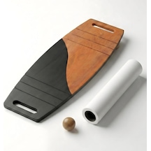 Siyah/kahve Denge Tahtası Balance Roller Board Çift Fonksiyonlu Sörf Eğitim Tahtası Kaykay Eğitim Tahtası 73 X 31 Çok Renkli