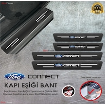 Ford Connect Logolu Karbon Kapı Eşiği Koruyucu Suni Deri 4'lü Set
