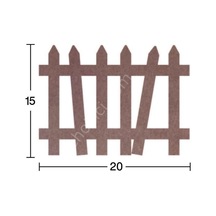 Kırık Çit Ahşap Obje 18 Mm H-87