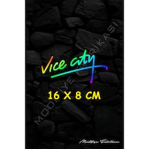 Vice City Sticker Folyo - Hologram - 16 X 8 Cm