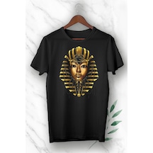 Flood Of Style Mitoloji Firavun Tutankhamun Baskılı Siyah Unısex Tişört