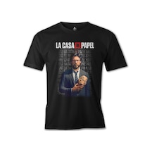 La Casa De Papel - Prof Dali Siyah Erkek Tshirt