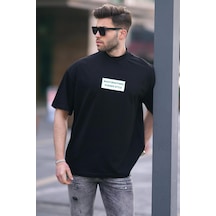 Madmext Siyah Yalancı Dik Yaka Oversize Erkek Tişört 7005-siyah Siyah Madmext Siyah Yalancı Dik Yaka Oversize Erkek Tişört 7005-siyah Siyah