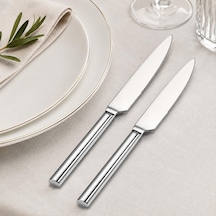 Yemek Bıçağı, 2'li Paslanmaz Çelik Bıçak Seti, Premium Kalite, Gümüş Metal 20 Cm, 2 Adet İçeren Set Diğer