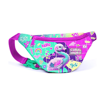 Coral High Kids Pembe Su Yeşili Flamingo Desenli Bel Çantası 11523 Pembe - Yeşil
