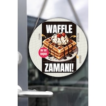 Waffle Salonu Duvar, Kapı, Tek Taraflı Askılı Pano Karşılama Tabelası, Waffle Dükkan Süsü