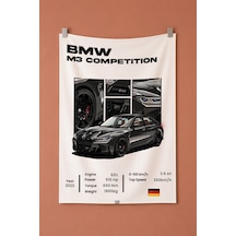 Bmw M3 Competition Dekoratif Duvar Örtüsü Duvar Halısı Reaste