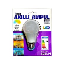 Tr Tek-iş Akıllı Led Ampul, 9w E27, 3 Renk Kademeli, Soğuk Beyaz