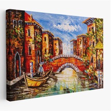 Livelyelegance Venedik Italya Yağlı Boya Görünümlü Tablo-1201 125 X 210cm
