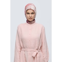Moda Kaşmir Şakayık Desen Bambu Eşarp Somon