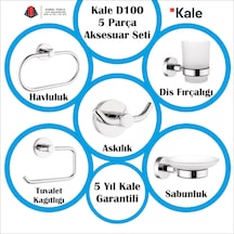 Kale D100 Banyo Aksesuar Seti 5 Parça Kaliteli Set 7517799055 Krom