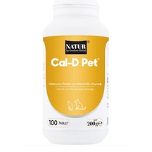 Natur Cal-d Pet Kedi & Köpek Kalsiyum Ve D Vitamini 100 Tablet Kemik Geliştirici