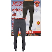 Erkek Kışlık Antrasit Renk Likralı Mody Termal Alt İçlik Antrasit Alt