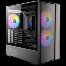 Antec Flux Rear Mid Tower Oyuncu Kasası - Flux Hava Akışı Platformu - 5x Pwm Fan 3x140mm Argb + 2x120mm Reverse - Mesh Ön Panel - Usb Type-c 3.2 Gen2 - 360mm Radyatör - 400mm Gpu - Gpu Braketi Dahil