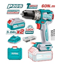 Total P20S  20 V 5.0 AH 60 NM Lı-Ion Akülü Darbeli Kömürsüz Matkap