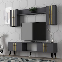 Asel Tv Ünitesi Takımı Antrasit-altın