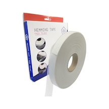 Paça Telası 2 Cm X 50 M - Çift Taraflı Yapışkan Tela - Şerit Tela - Ütü İle Yapıştırılan Tela - Dokumasız Uygulama - Amerikan Tela - Dikiş Nakış Telası Beyaz