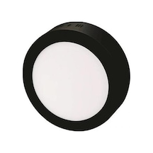 Ct-5235 18 Watt Sıva Üstü Yuvarlak Siyah Kasa Led Panel Armatür Beyaz Çok Renkli