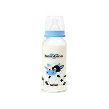 Bambino Bambiş Cam Biberon-Mavi 125Ml