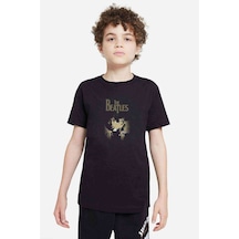 Beatles Metal Rock Muzik Baskılı Unisex Çocuk Siyah T-Shirt