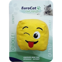 Eurocat - 852 - Kedi Oyuncağı Dil Çıkaran Smiley Küp - Novapazr - 6 Cm