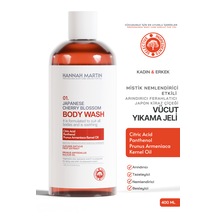Hannah Martin 01 Japon Kiraz Çiçeği Nemlendirici ve Besleyici Duş Jeli 400 ML