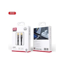 Xo Nb-q223b Type-c To Type-c Kablo 1,2m 60w Hızlı Şarj Ve 5gbps Veri Aktarımı Siyah