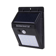Fotoseli Led Lamba Işık Sensörlü Güneş Enerjili Solar Duvar Kapı Kamp Bahçe Beyaz