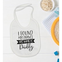 BK Kids His Name İs Daddy Tasarımlı Bebek Mama Önlüğü - Model 1