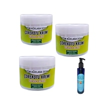 Muzicevi Çörek Otu Kremi 100 Ml X 3 Adet / Çilekli Vücut Masaj Bakım Yağı 125 Ml