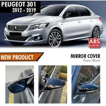 Peugeot 301 2012-2019 Batman Yarasa Ayna Kapağı Piano Black Abs