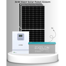 3kw Hazır Solar Paket Akıllı Mppt İnverter Off-grid Güneş Enerji Sistemi