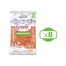 Yayla Bakliyat Kırmızı Mercimek 8 x 1 KG